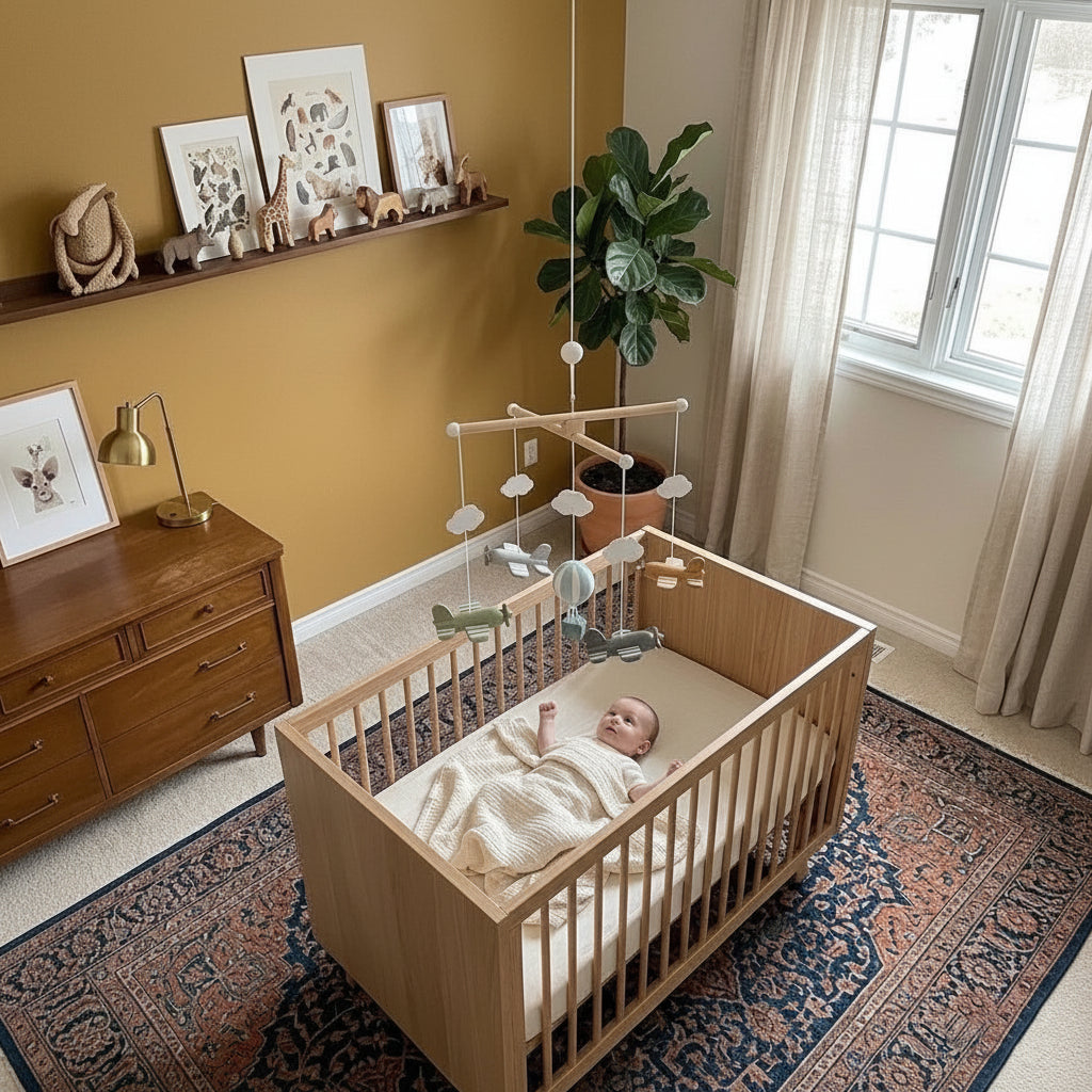 Flugzeuge Mobile aus Holz für Babys