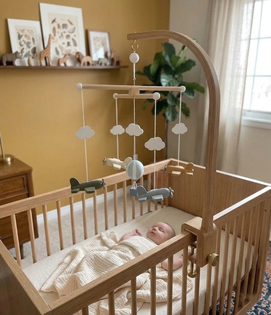 Flugzeuge Mobile aus Holz für Babys