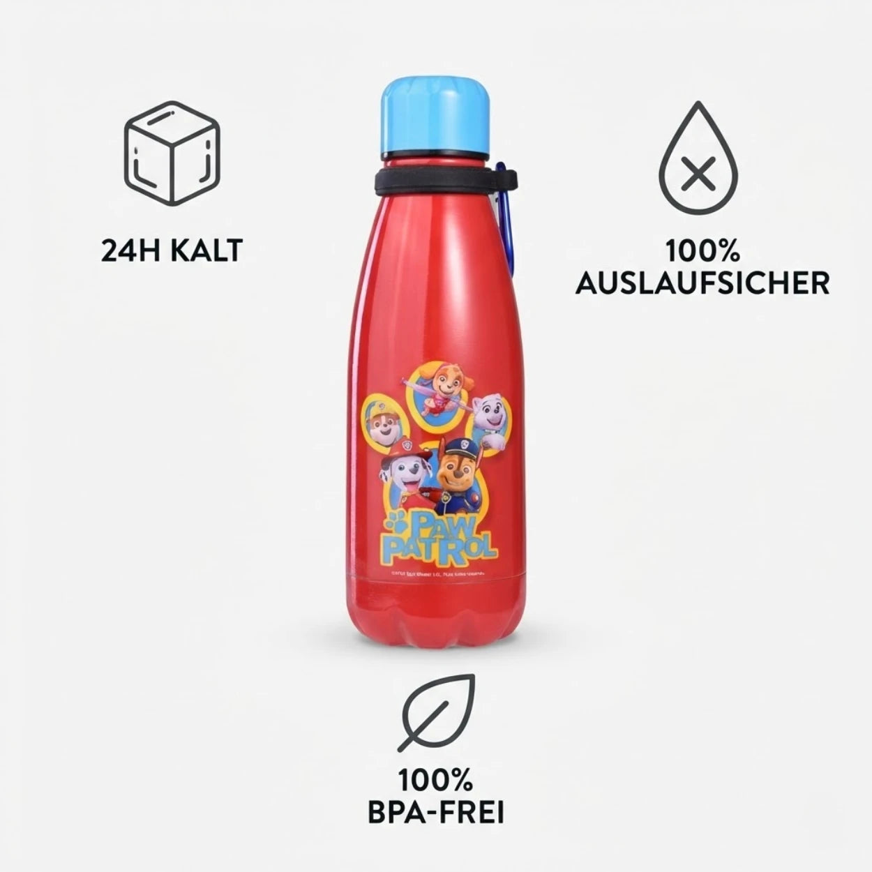 Paw Patrol Edelstahl Trinkflasche für Kinder