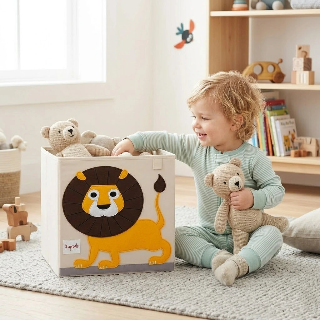 Löwe Aufbewahrungsbox faltbar für Kinderzimmer