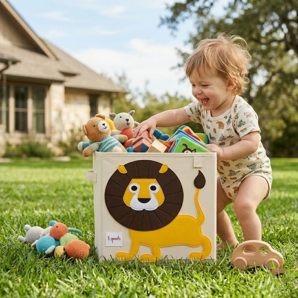 Löwe Aufbewahrungsbox faltbar für Kinderzimmer