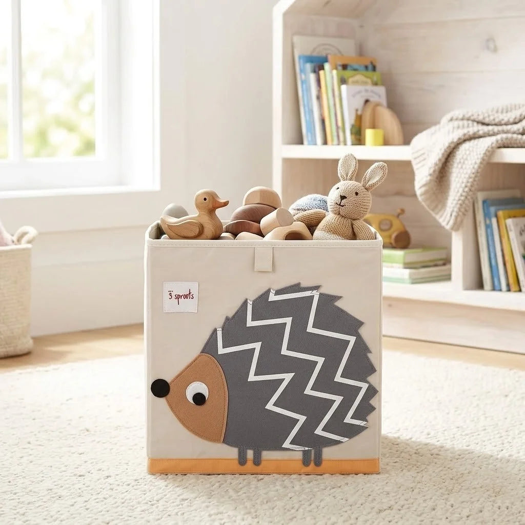 Aufbewahrungsbox für Kinderzimmer faltbar Igel