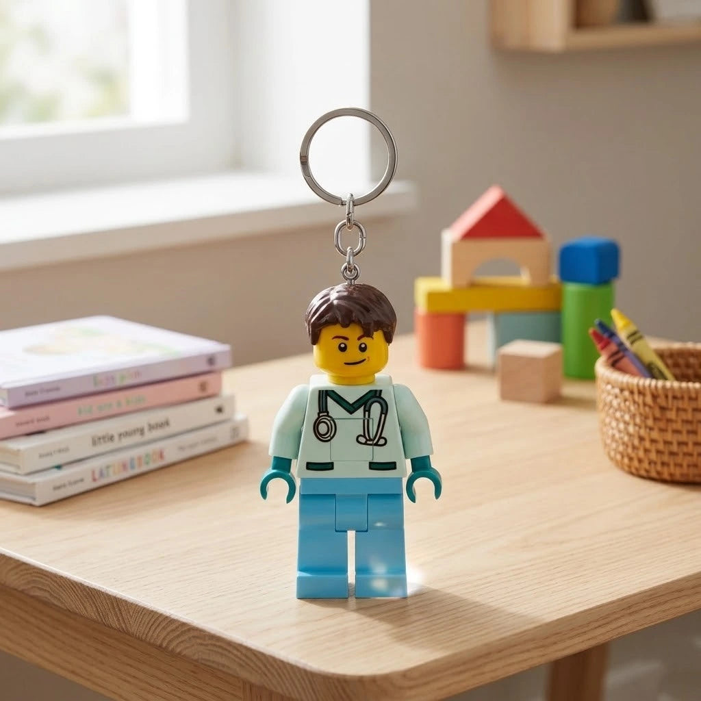 LEGO Minifigur Schlüsselanhänger Licht Krankenschwester