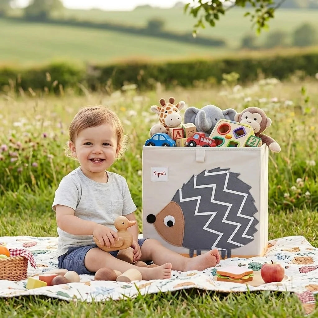 Aufbewahrungsbox für Kinderzimmer faltbar Igel